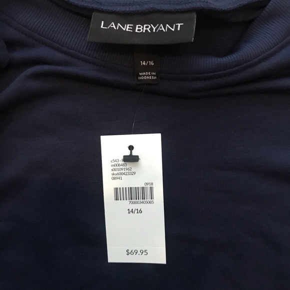 NWT Lane Bryant Sweatshirt Dress Navy Knit 14/16 - Picture 4 of 6